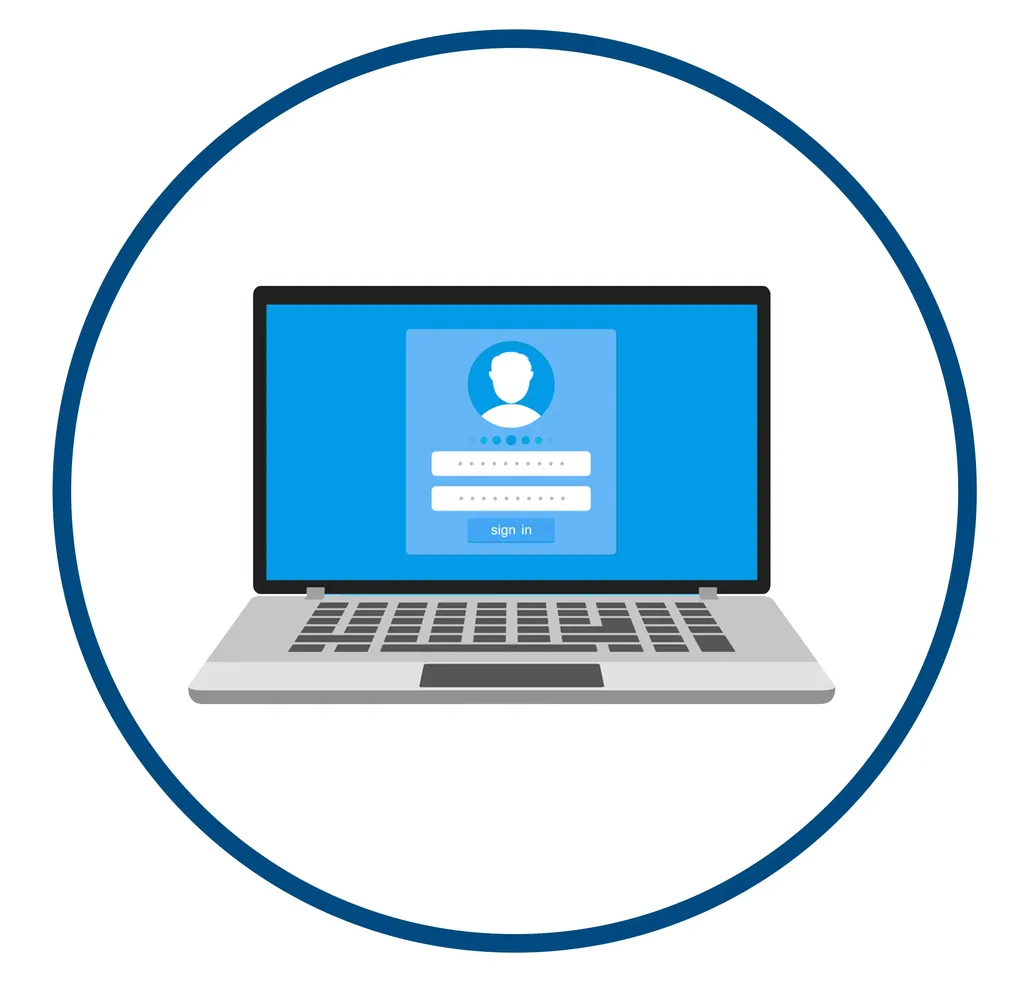 На компьютере логин и пароль